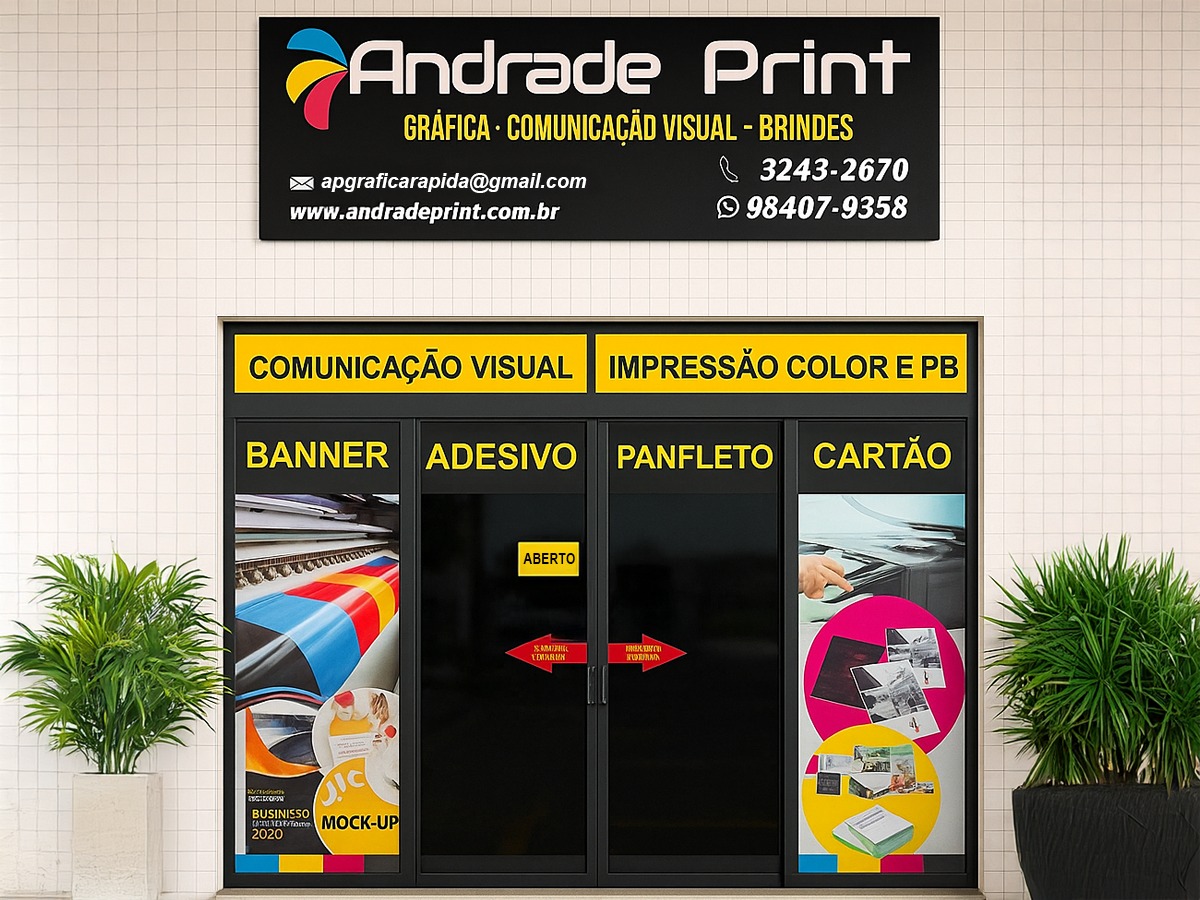 Mockup de materiais gráficos